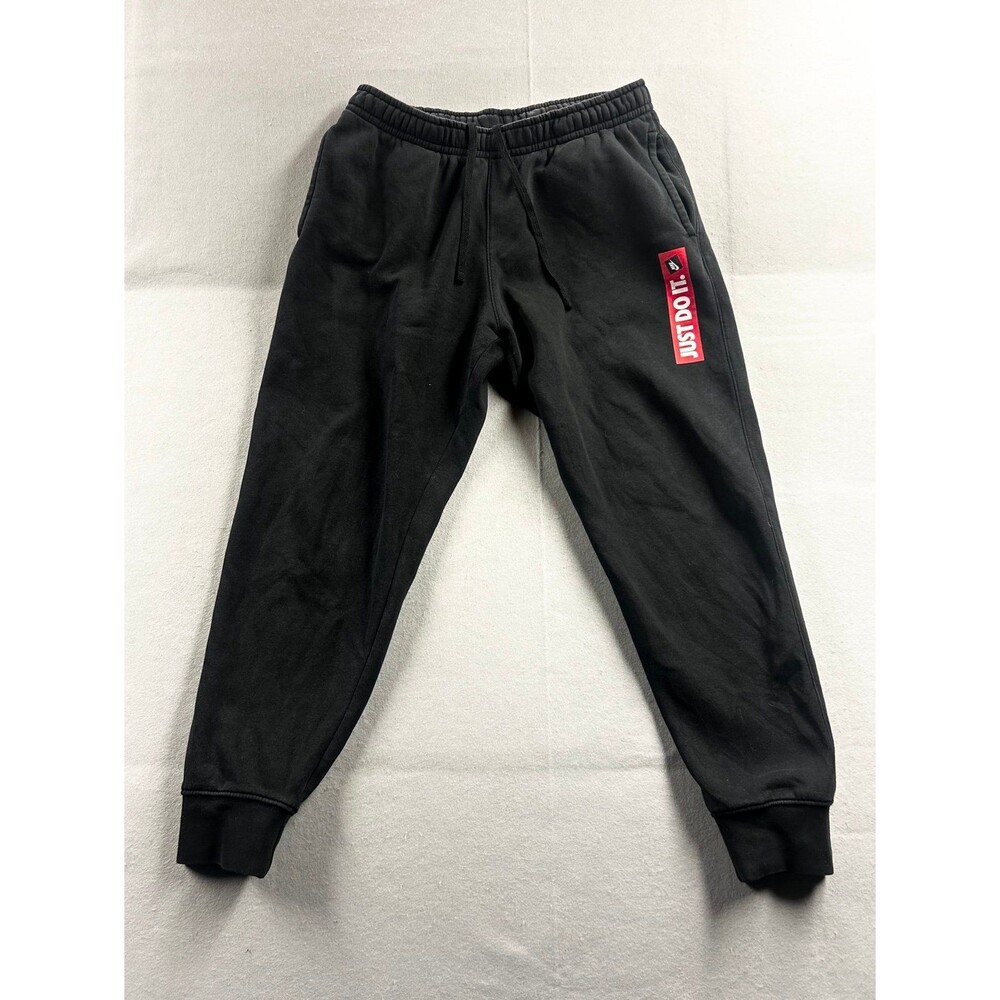 Nike Sweatpants Mens Black Fleece Joggers Just Do It Graphic BV5099-010